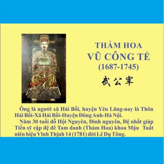 Danh nhân Thăng Long - Hà Nội: Thám hoa Vũ Công Tể - Khí phách hiền tài trong sử Việt